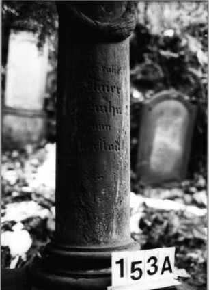 Grabstein 153 (Index: 100090962) Maße HxBxT: 106x60x8 cm: Grabstein 153A