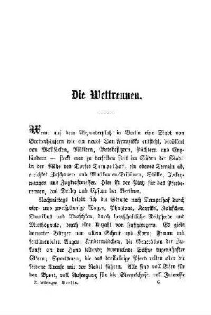 Die Wettrennen