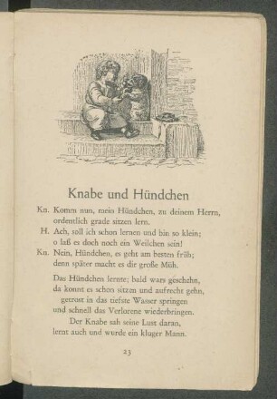 Knabe und Hündchen
