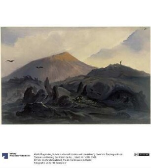 Vulkanlandschaft. Krater und Lavabildung oberhalb San Augustin de Tjalpan am Abhang des Cerro de Ajusto