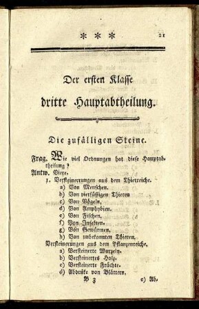 Dritte Hauptabtheilung.