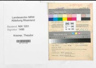 Entnazifizierung Theodor Kremer , geb. 14.02.1900 (Schneider)