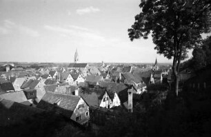 Kaufbeuren: Blick über die Stadt, von der Stadtmauer