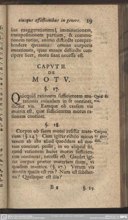 Caput II. De Motu