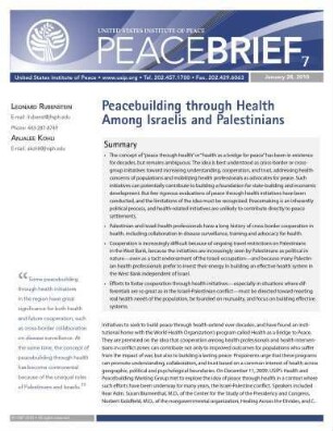 Peacebuilding through health among Israelis and Palestinians