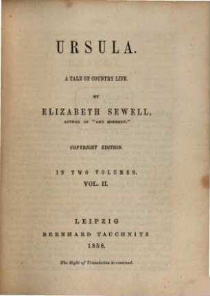 Ursula : a tale of country life, 2