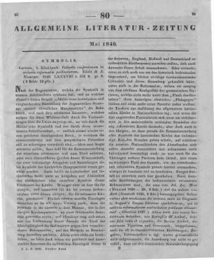Niemeyer, H. A.: Collectio Confessionum In Ecclesiis Reformatis Publicatarum. Leipzig: Klinkhardt 1840