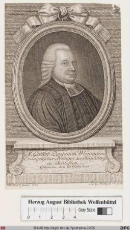 Bildnis Gottlob Benjamin Weinmann
