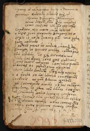 Spiegel und Vorsatzblätter: Hymnus ad nocturnum Georgii; Hymnus D. Ambrosii ad laudes