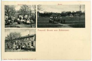 Zaborowo. Markt - Gartenlokal