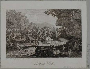 Im Kirnitzschtal, Puttrichs Mühle (Böhmische Mühle östlich von Hinterhermsdorf?) in der Sächsischen Schweiz
