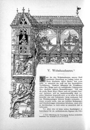 V. Wohnhausbauten