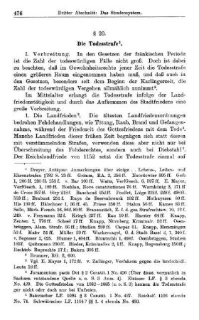 § 20. Die Todesstrafe.