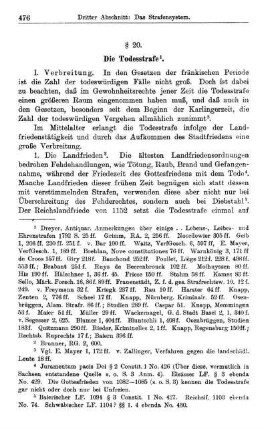 § 20. Die Todesstrafe.