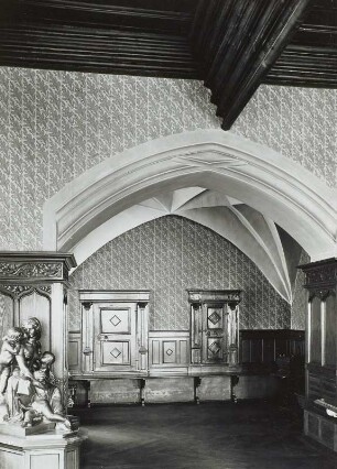 Meißen, Rathaus, Ratsstube : Meißen, Rathaus, Inneres, Blick von der Ratsstube zum "Steinernen Kämmerlein"