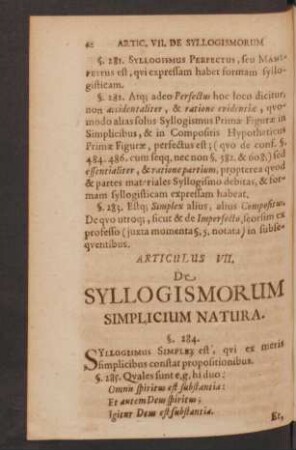 Articulus VII. De Syllogismorum Simplicium Natura.