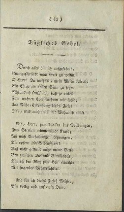 Tägliches Gebet.