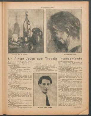 Un pintor joven que trabaja intensamente