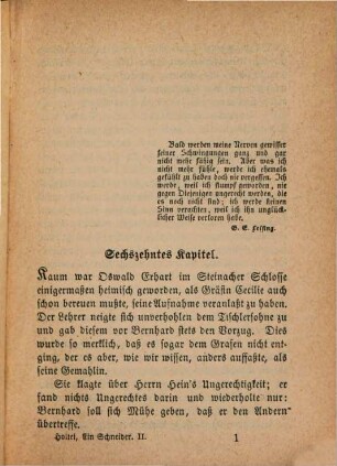 Erzählende Schriften, 19 : Ein Schneider ; 2