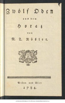 Zwölf Oden aus dem Horaz