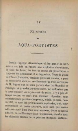 IV. Peintres et aqua-fortistes