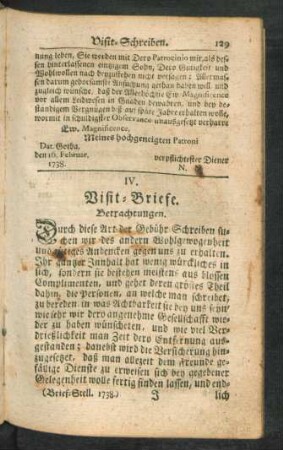 IV. Visit-Briefe