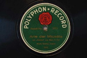 Arie der Micaela aus "Carmen" : II. Teil / von Bizet