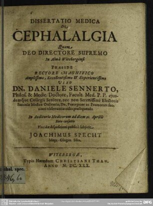 De cephalalgia