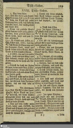 XXXI. Tisch-Lieder