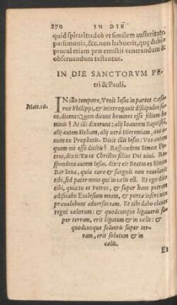 In Die Sanctorum Petri & Pauli.