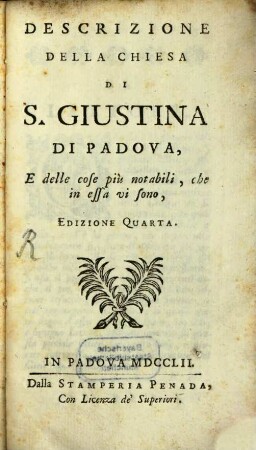 Descrizione della Chiesa di S. Giustina di Padova