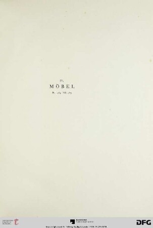 IV. Möbel (Nr. 424-429)