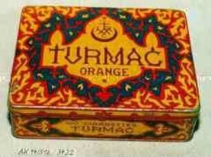 Blechdose für 100 Stück "TURMAC ORANGE"