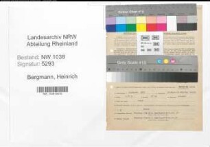 Entnazifizierung Heinrich Bergmann , geb. 09.01.1905 (Beamter)