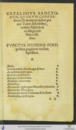 Catalogus Sanctorum