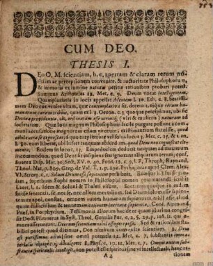 Disputatio Metaphysica De Scientia Dei