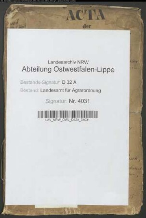 Büren'sche Forsten, Krs. Büren. Regulierung