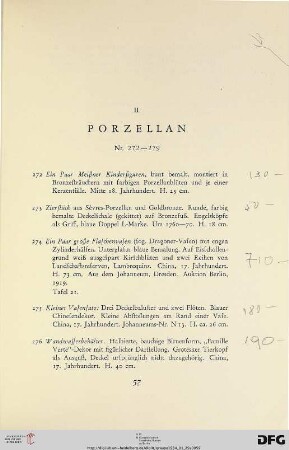 II. Porzellan (Nr. 272-279)