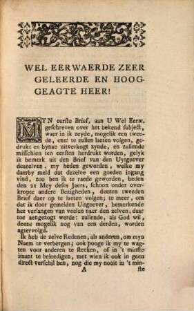 Briev Aan Den Wel Eerw. En Zeer Geleerden Heer Petrus Nieuwland, Wakker En Zeer Geagt Leeraar In 's Hage, Over de mogelikheid, en bestaenelikheid van Spooken, 2