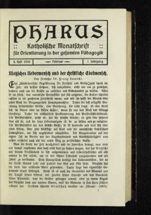 Nietzsches Uebermensch und der christliche Edelmensch
