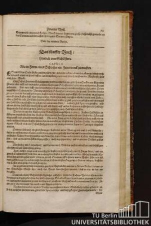 Das fünffte Buch / handelt von Schlössern.