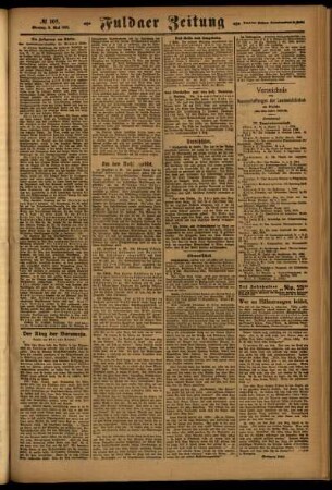 Zweite Ausgabe vom Montag, den 09. Mai 1921.