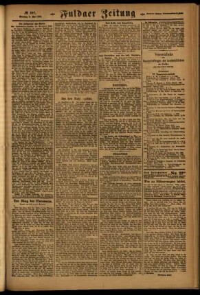 Zweite Ausgabe vom Montag, den 09. Mai 1921.