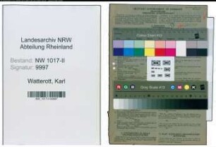 Entnazifizierung Karl Watterott , geb. 06.11.1889 (Angestellter)