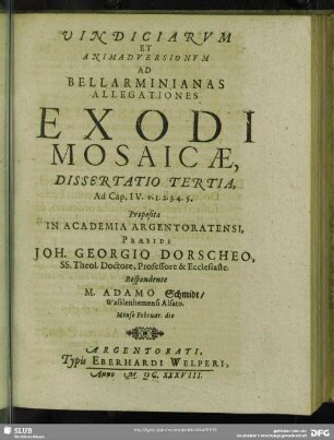 Dissertatio Tertia
