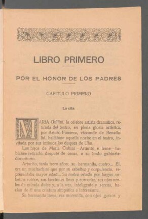 Capítulo primero - La cita