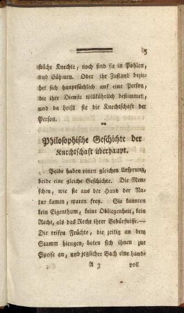 Philosophische Geschichte der Knechtschaft überhaupt.