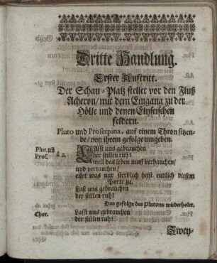Erster Auftritt. - Zehenter Auftritt.
