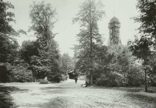 Park Rosental : Leipzig-Rosental. Turm auf dem Rosenhügel (Scherbelberg)
