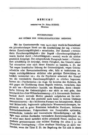 597-612, Bericht: Psychopathen als Störer der gesellschaftlichen Ordnung